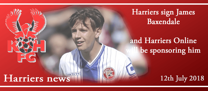 12-07-18 - News - Harriers sign James Baxendale