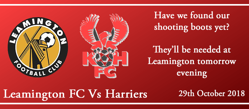 29-10-18 - Preview - Leamington FC Vs Kidderminster Harriers