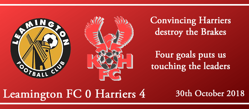30-10-18 - Report - Leamington FC 0 Kidderminster Harriers 4
