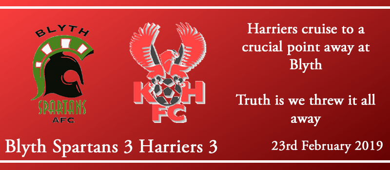 23-02-19 - Report - Blyth Spartans 3 Kidderminster Harriers 3