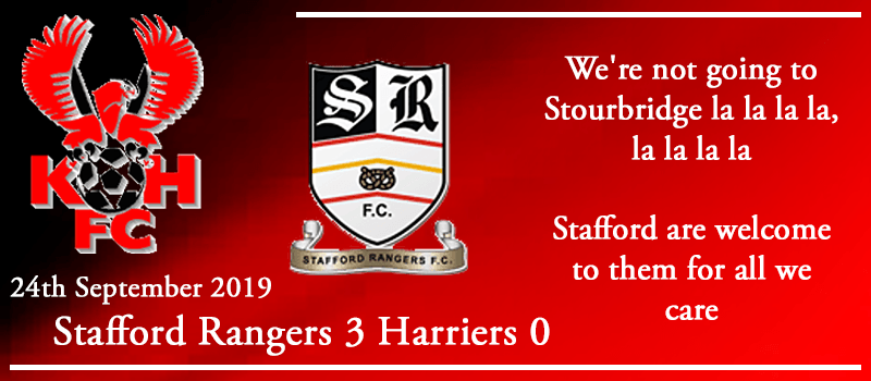 24-09-19 - Report - FA Cup 2nd Qual Rd replay - Stafford Rangers 3 Kidderminster Harriers 0