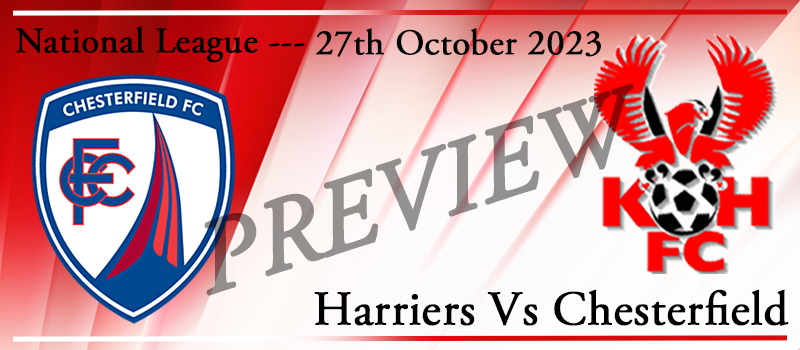 27-10-23. Kidderminster Harriers Vs Chesterfield. Match preview