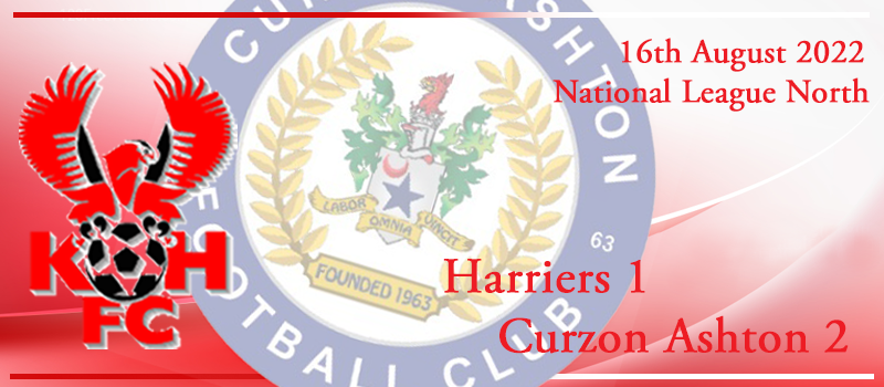 16-08-22. Match report Vs Curzon Ashton