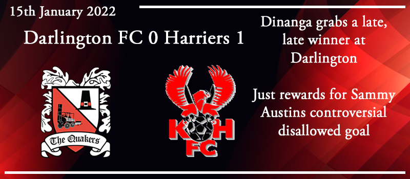 15-01-22 - Report - Darlington FC 0 Kidderminster Harriers 1