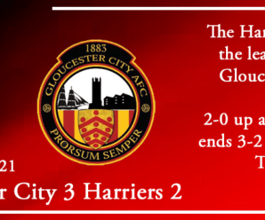 09-01-21 – Report – Gloucester City 3 Kidderminster Harriers 2