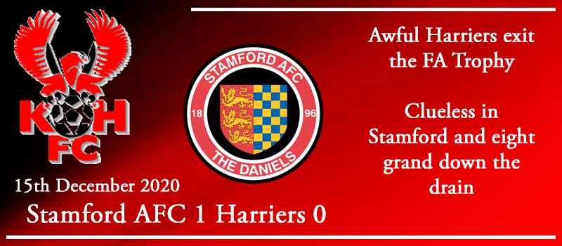 15-12-20 - Report - Stamford AFC 1 Kidderminster Harriers 0